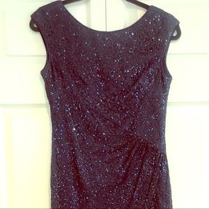 Maggy London navy blue beaded dress